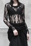 marc le bihan black lace top 28407